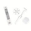 6pcs.Curved Birthday Candles - Silver