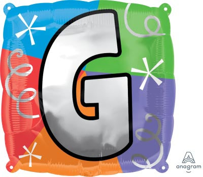 18" SQUARE LETTER G BALLOON