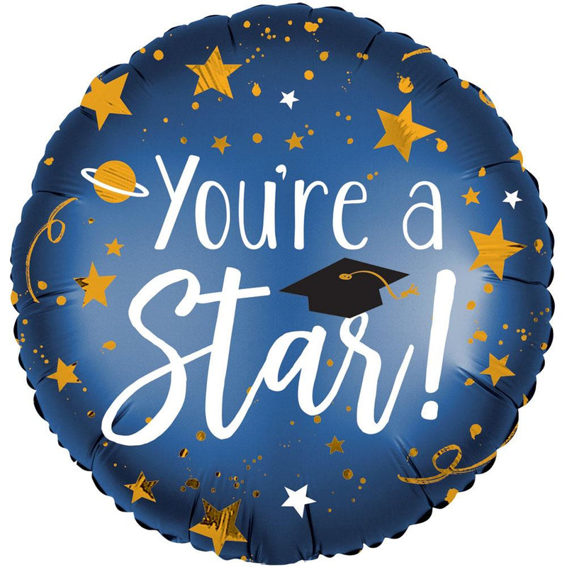 You're A Star Graduation Infused Satin Foil Balloon 45cm