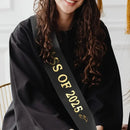 Black Satin Sashes for Class of 2025 Graduates