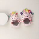 Birthday Glasses Funny Photos Props Party Decorations Cake Shaped Glasses