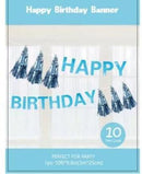 Blue happy  Birthday Letter Banner