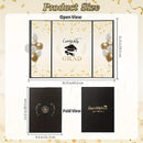 Class of 2025 Graduation Guest Book - Black and Golden Signature Board
