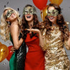 New Year Masquerade Masks gold color