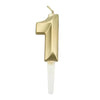 Number 1 Birthday Candle - Gold