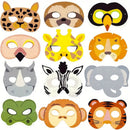 Animal Masks: Jungle Birthday Party Games 12 pcs