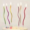 6pcs.Curved Birthday Candles - Multicolor