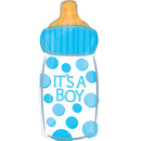 It's A Boy Baby Bottle Junior Shape Foil Balloon