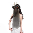 Skeleton Bride Headdress Halloween Costume Accessories for Kids and Adult