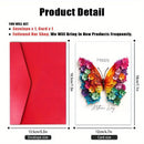 Mothers Day Vibrant 3D Butterfly with Floral Wings Greeting Card