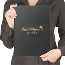 Class of 2025 Graduation Guest Book - Black and Golden Signature Board