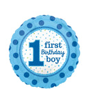 1st Birthday Boy Foil Balloon 45cm