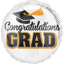Graduation Silver Dots Foil Balloon