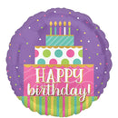 Birthday Cake Swirls Foil Balloon