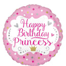 Happy Birthday Princess Foil Balloon 45cm
