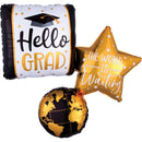 The World is Waiting Grad SuperShape Balloon