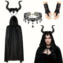 Halloween Devil Costume, Black 4 pcs set