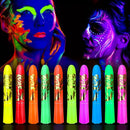 Glow-in-the-Dark Face & Body Paint Sticks 10 pcs set