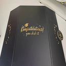 Class of 2025 Graduation Guest Book - Black and Golden Signature Board