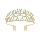 Birthday Queen letter Tiara Gold