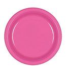 Bright Pink Plastic Plates 9in, 20pcs