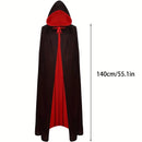 Extra Long Vampire Cape Cloak Robe - Red & Black