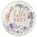 Baby Shower Soft Jungle Hello Baby Foil Balloon