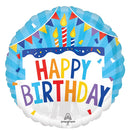 Happy Birthday Tiered Cake Foil Balloon