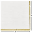 Frosty White with Hot Stamped Beverage Napkin 16count