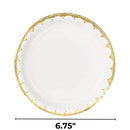 Frosty White Metallic Paper Plates 6.75in 8pcs