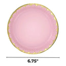 Rose Metallic Paper Plates 6.75in 8pcs