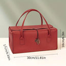 Mothers Day Faux Leather Gift Box, Large Capacity Red