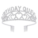 Birthday Queen letter Tiara Silver