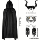Halloween Devil Costume, Black 4 pcs set