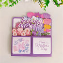 Mothers Day Elegant 3D Pop-Up Purple Flowers and letters Card