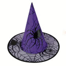 Halloween Wizard Hat, Black Spider