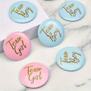 Gender Reveal Team girl Team boy Badge 20 pcs