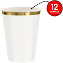 Frosty White Hot Stamped Paper Cups 12oz 8pcs