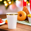 Frosty White Hot Stamped Paper Cups 12oz 8pcs
