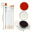 Red Black and White Face paint set of 3 pcs