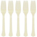 Vanilla Creme Heavy Weight Plastic Forks 20pcs