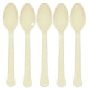 Vanilla Creme Heavy Weight Plastic Spoons 20pcs