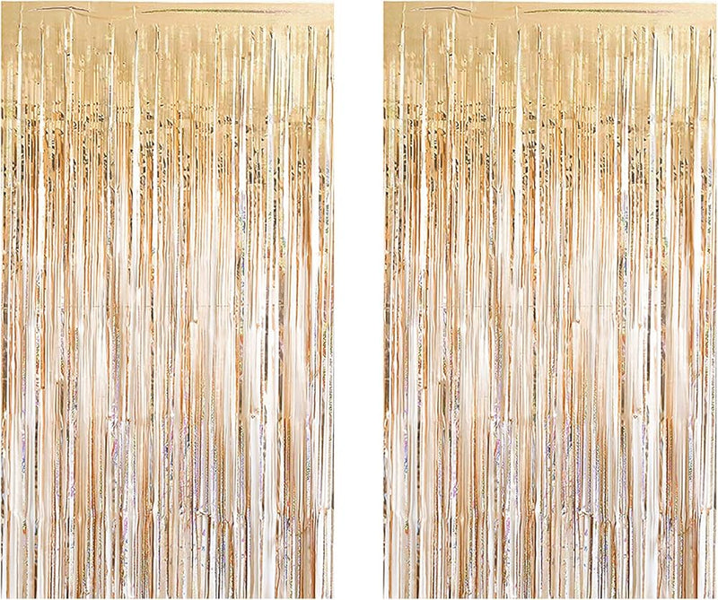 Rose Gold Foil Fringe curtain 2x1m