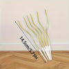 6pcs.Curved Birthday Candles - Gold