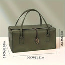 Mothers Day Faux Leather Gift Box, Large Capacity Olive Green