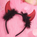 Spooky Devil Horn Headband - Red