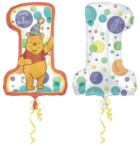 Winnie The Pooh Happy baby 1st birthday balloon