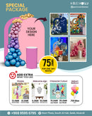 Elegant Balloon Arch & Backdrop Party Setup