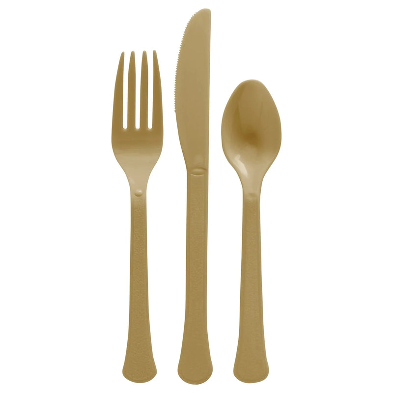 gold cutlery set