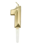 Number 1 Birthday Candle - Gold